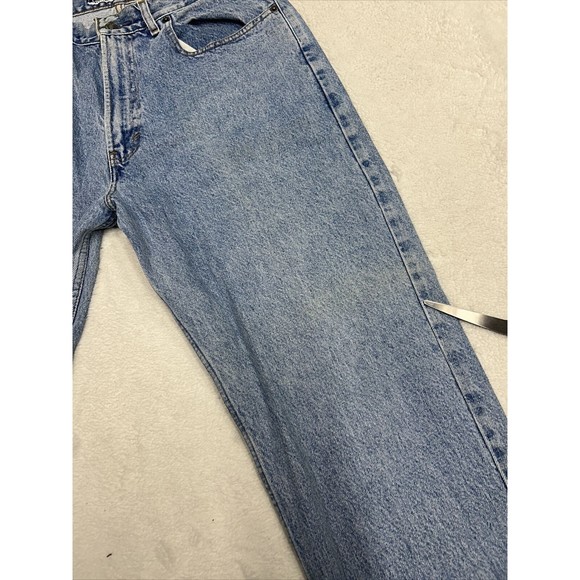 Vintage 90's Gap Denim Best Basics Loose Fit Light Wash Jeans Men's Size 35x30 - Picture 9 of 10